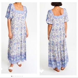 SPELL Folk Song Square Neck Gown